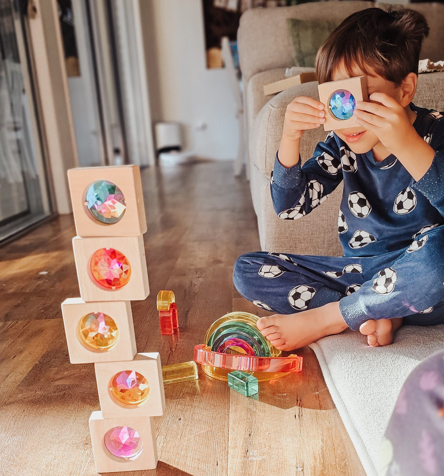 Jumbo Gem Blocks (Rainbow 6 pieces)