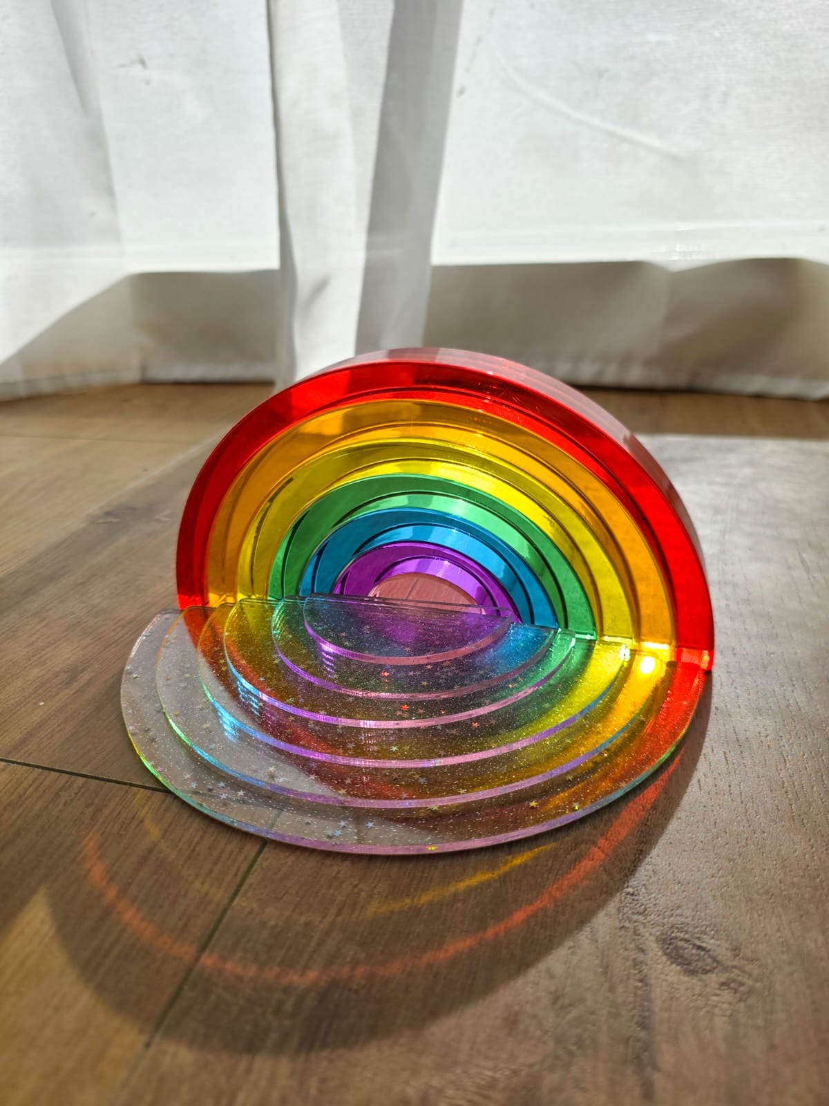 Bundle : Lucite Rainbow Stacking 7 pcs + Glitter Acrylic 6-piece arch set