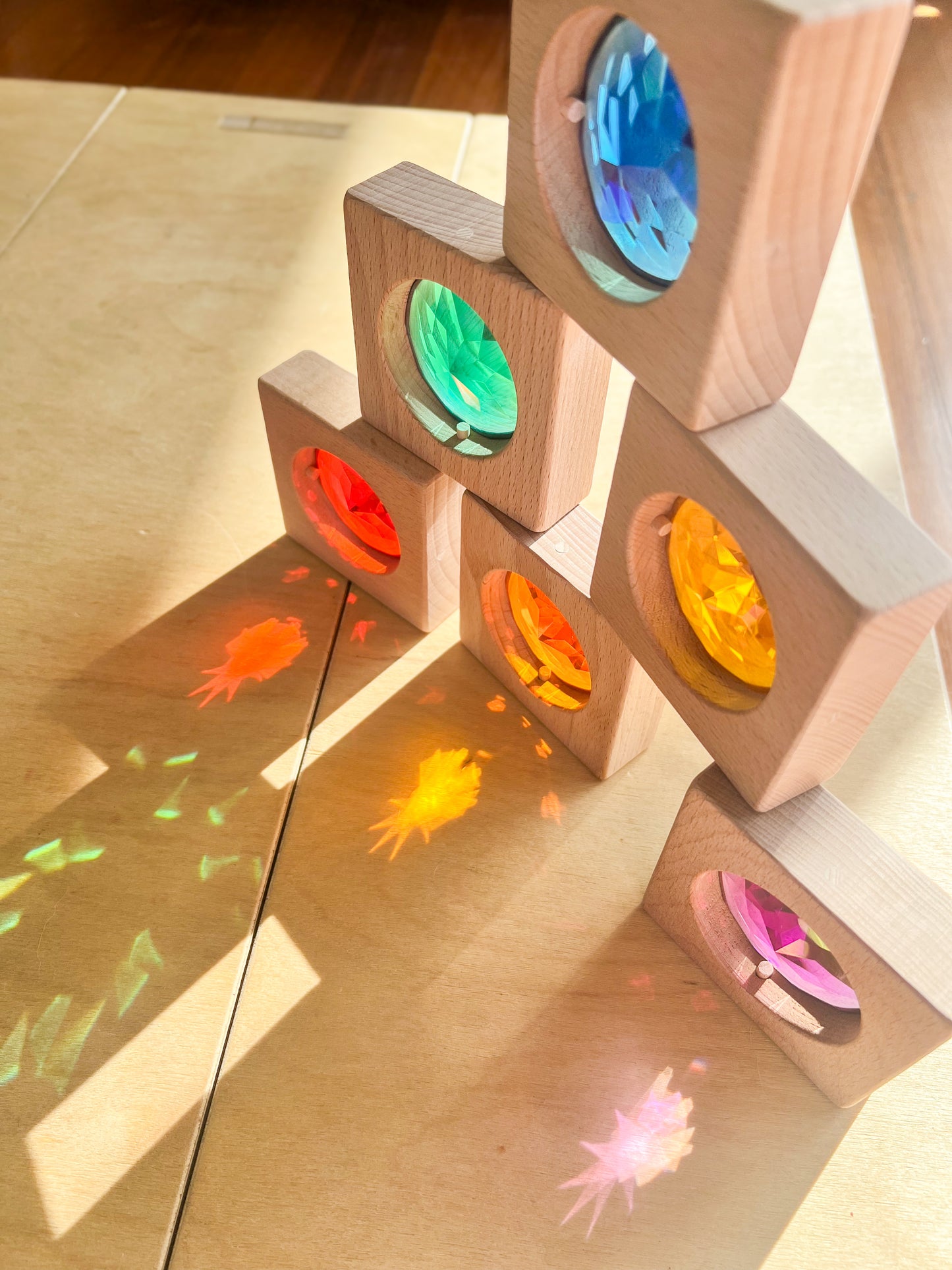 Jumbo Gem Blocks (Rainbow 6 pieces)