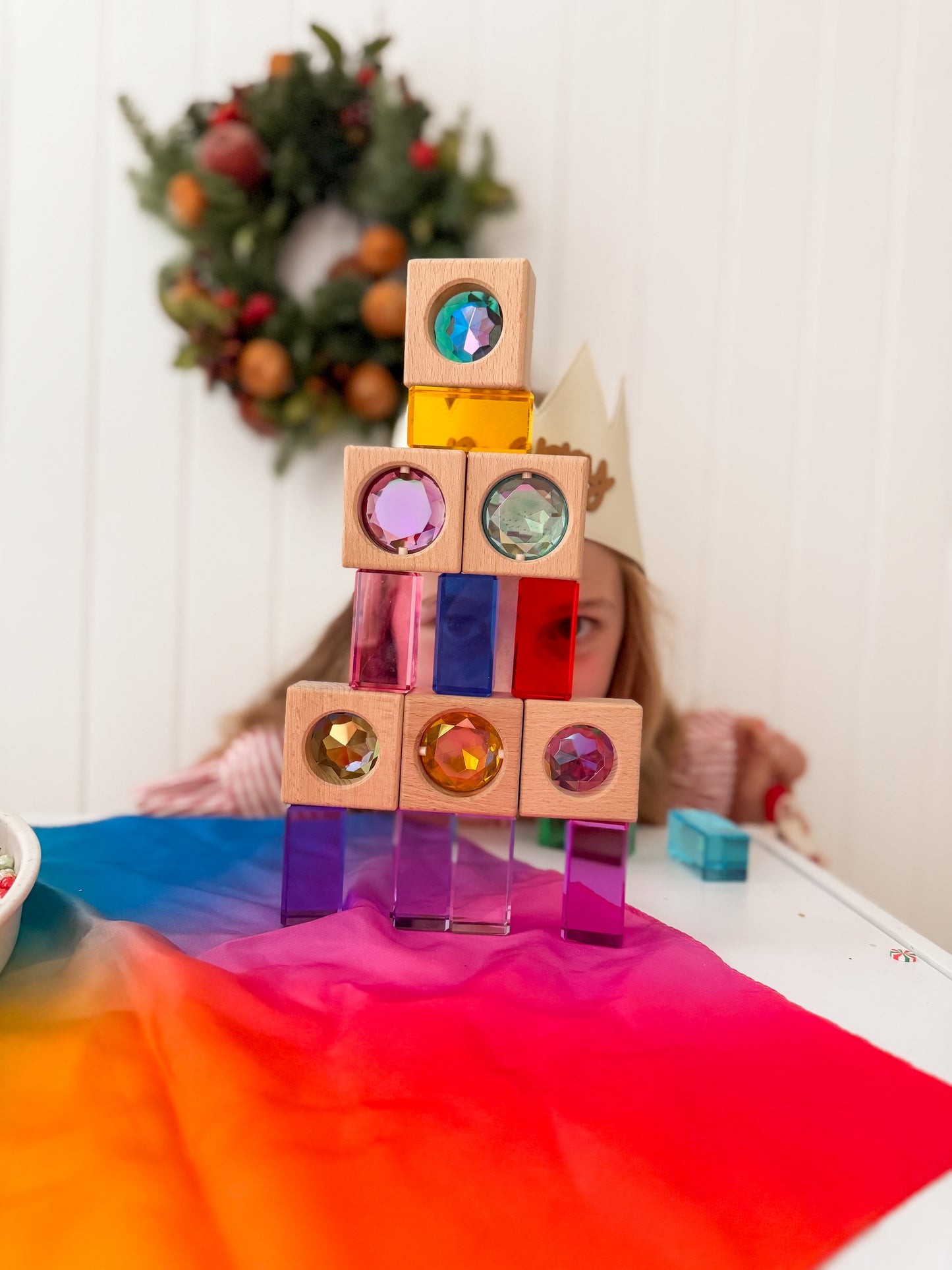 Deluxe Lucite and Gem Blocks 24 pcs set