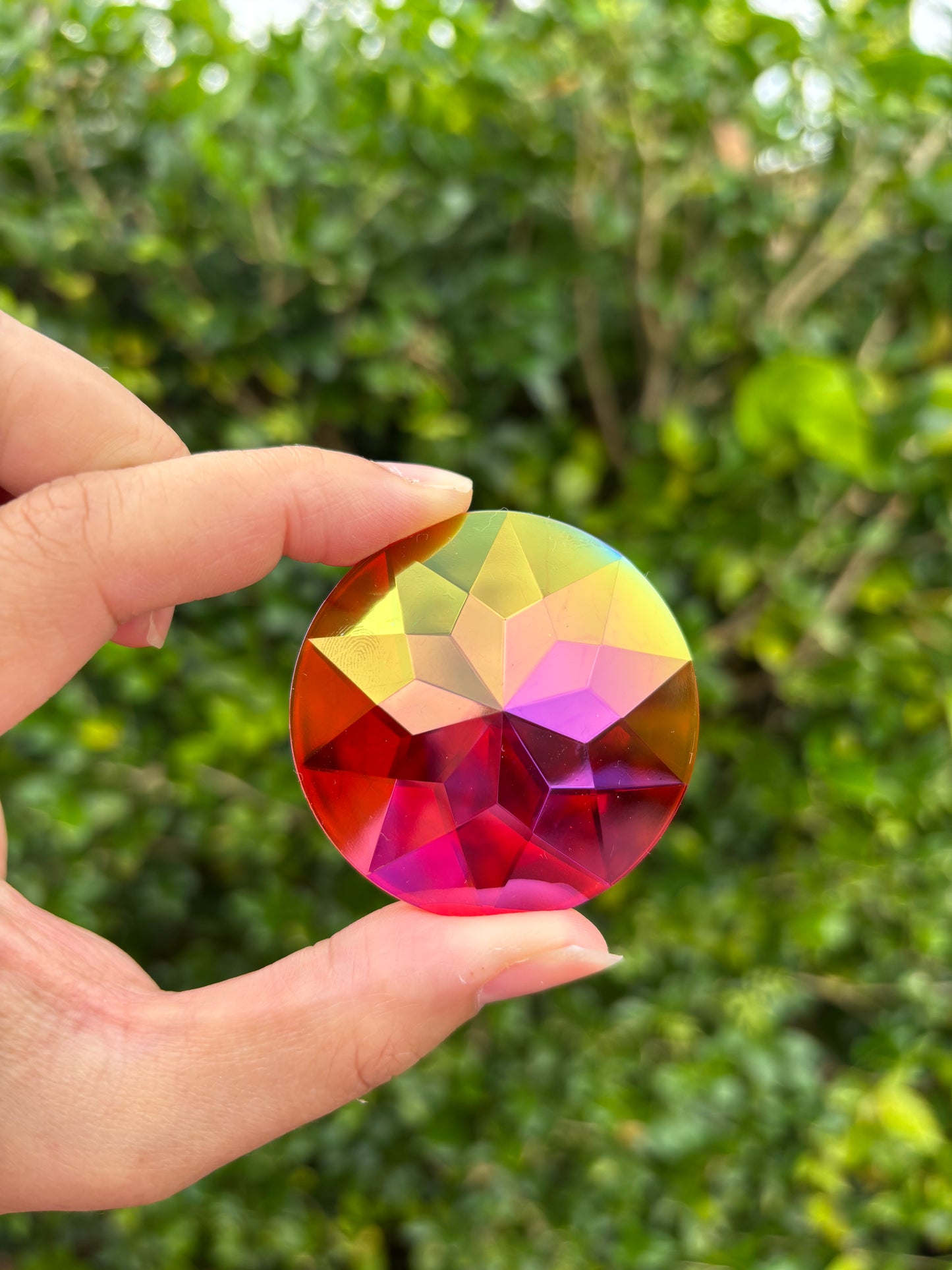 Clear Window Version - Jumbo rainbow colours acrylic gems (Aurora Borealis)