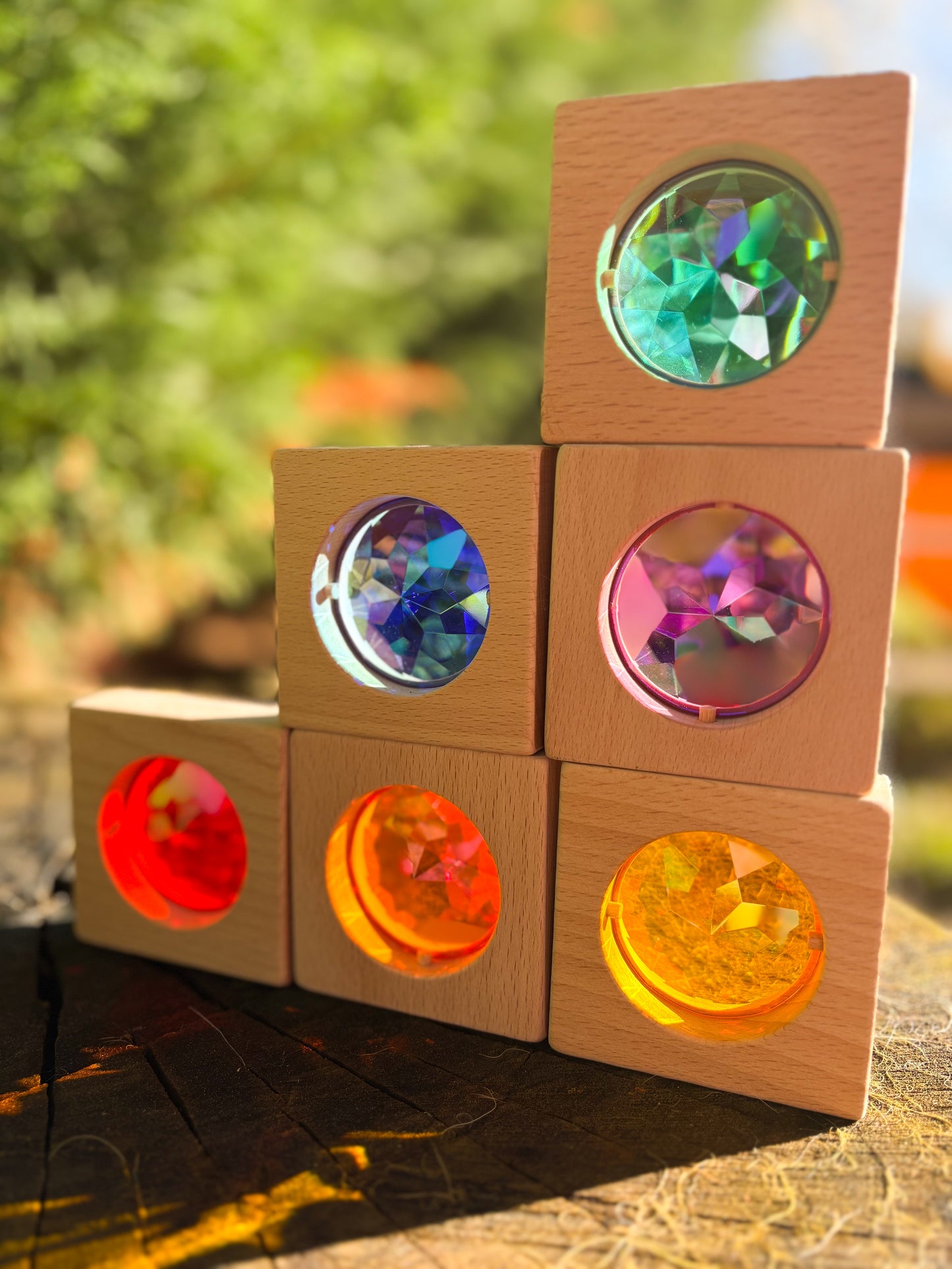 Jumbo Gem Blocks (Rainbow 6 pieces)