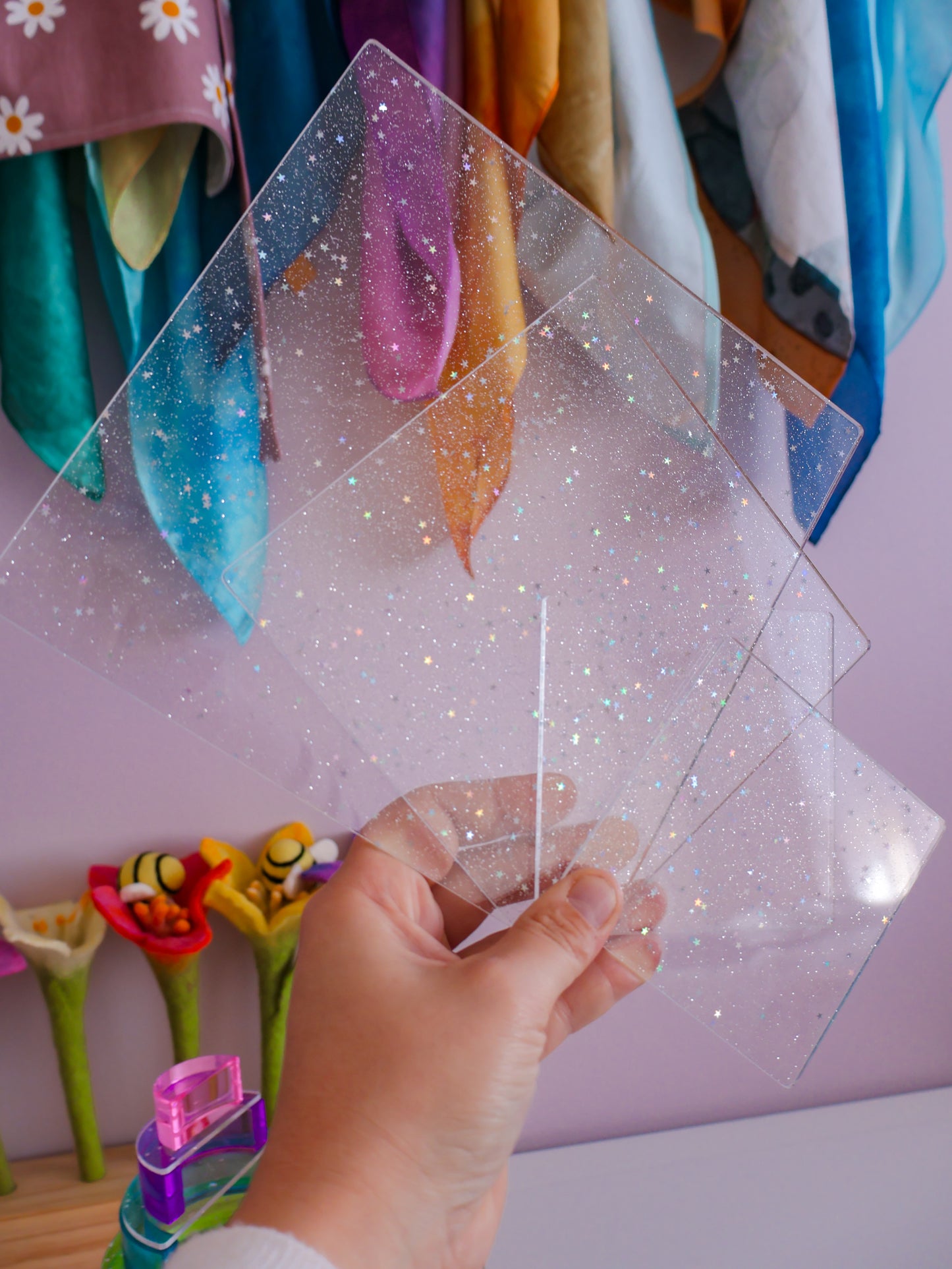 Glitter Acrylic Building Platforms