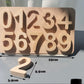 Solid beechwood number puzzle