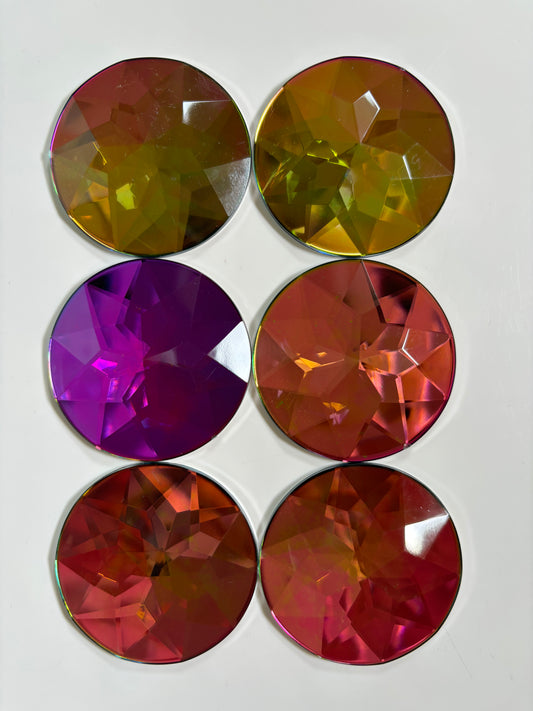 Foil-Backed Version - Jumbo Volcano Acrylic gems (Aurora Borealis)