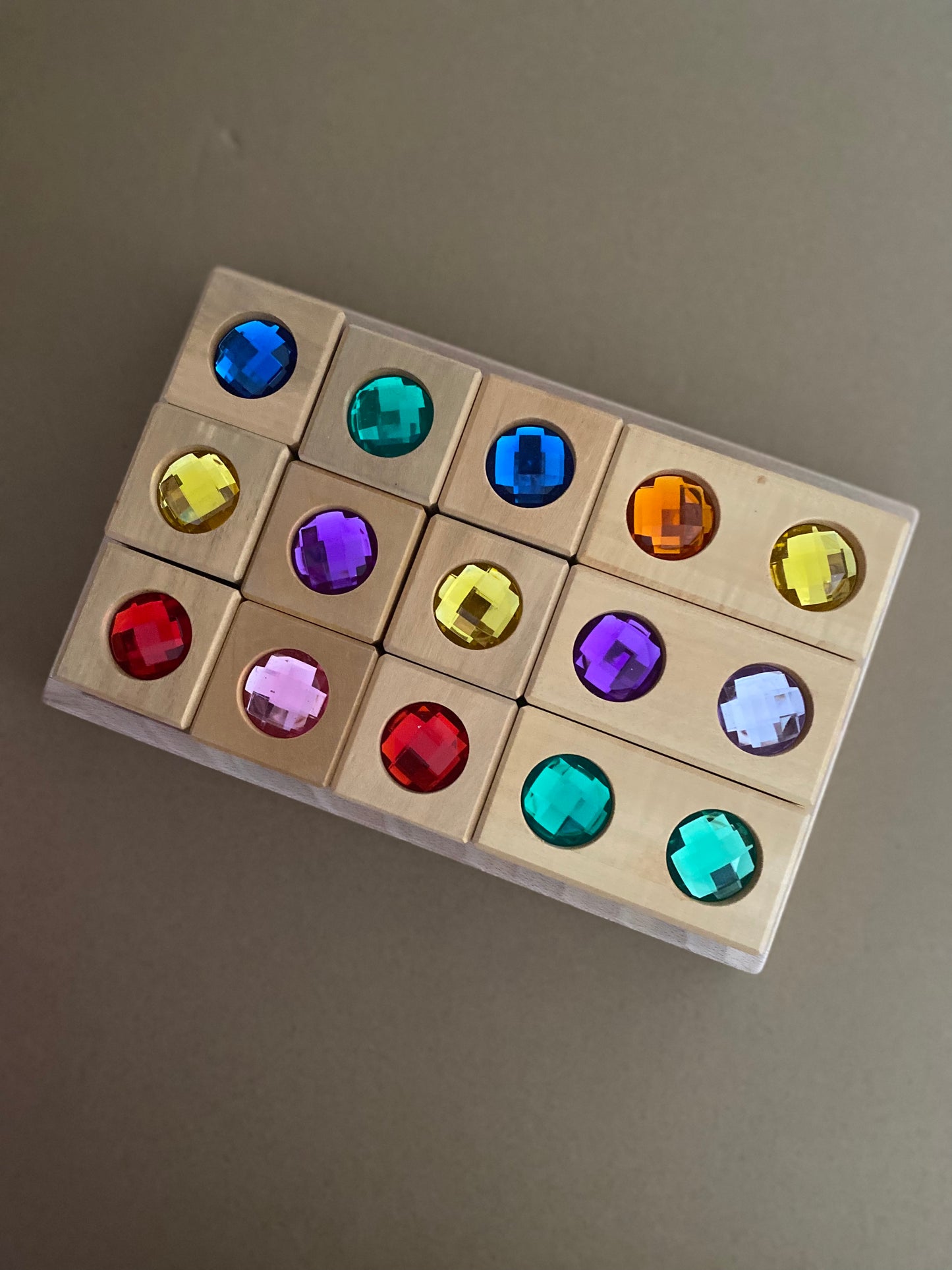 6 Sided 3D Gem Blocks - Mixed Set