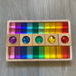 6 Sided 3D Gem Blocks Lucite Set