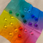 Lucite Rectangle Blocks 10 pcs + Play Silkies Mini Rainbow Set