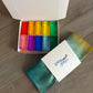 Lucite Rectangle Blocks 10 pcs + Play Silkies Mini Rainbow Set