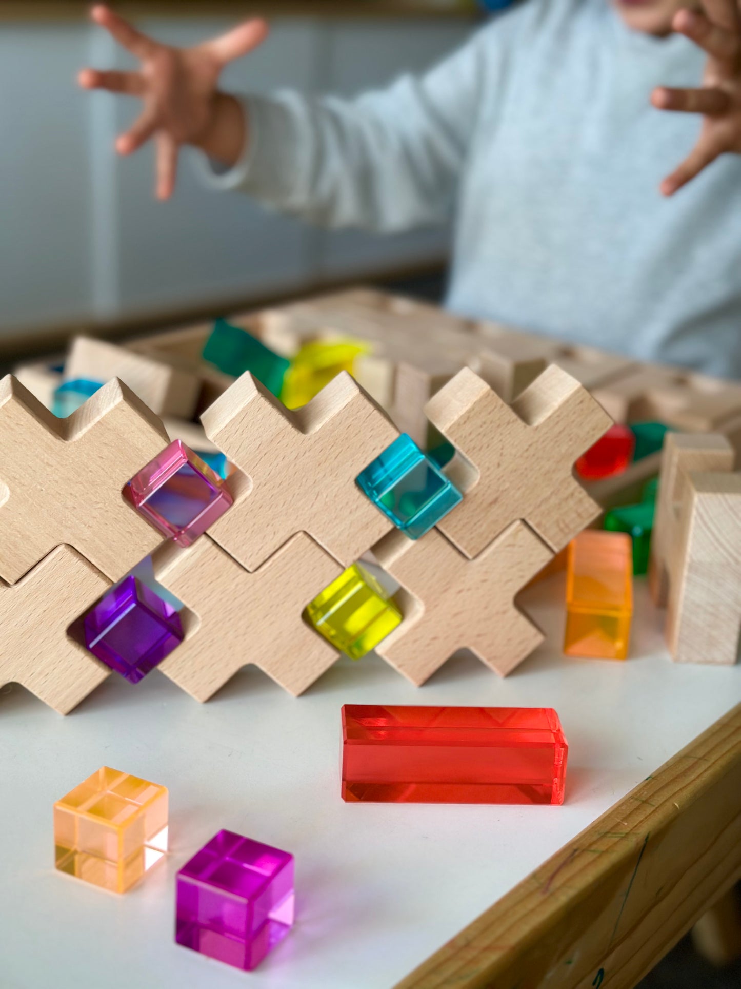 Lucite Rainbow Mountain and H+H blocks