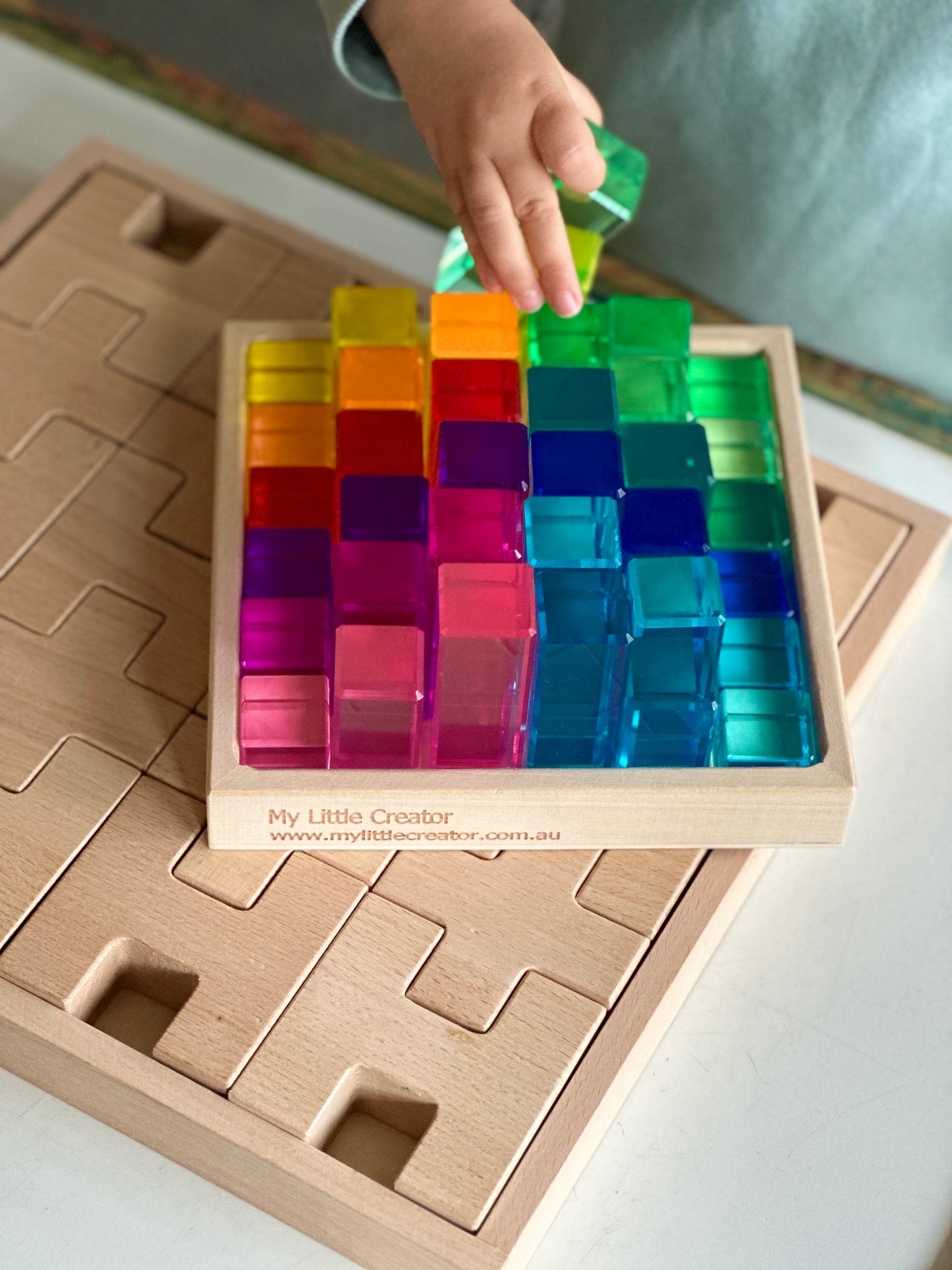 Lucite Rainbow Mountain and H+H blocks