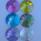 Clear Window Version - Jumbo 5cm Rainbow and Pastel colours acrylic gems (Aurora Borealis) 12 pcs