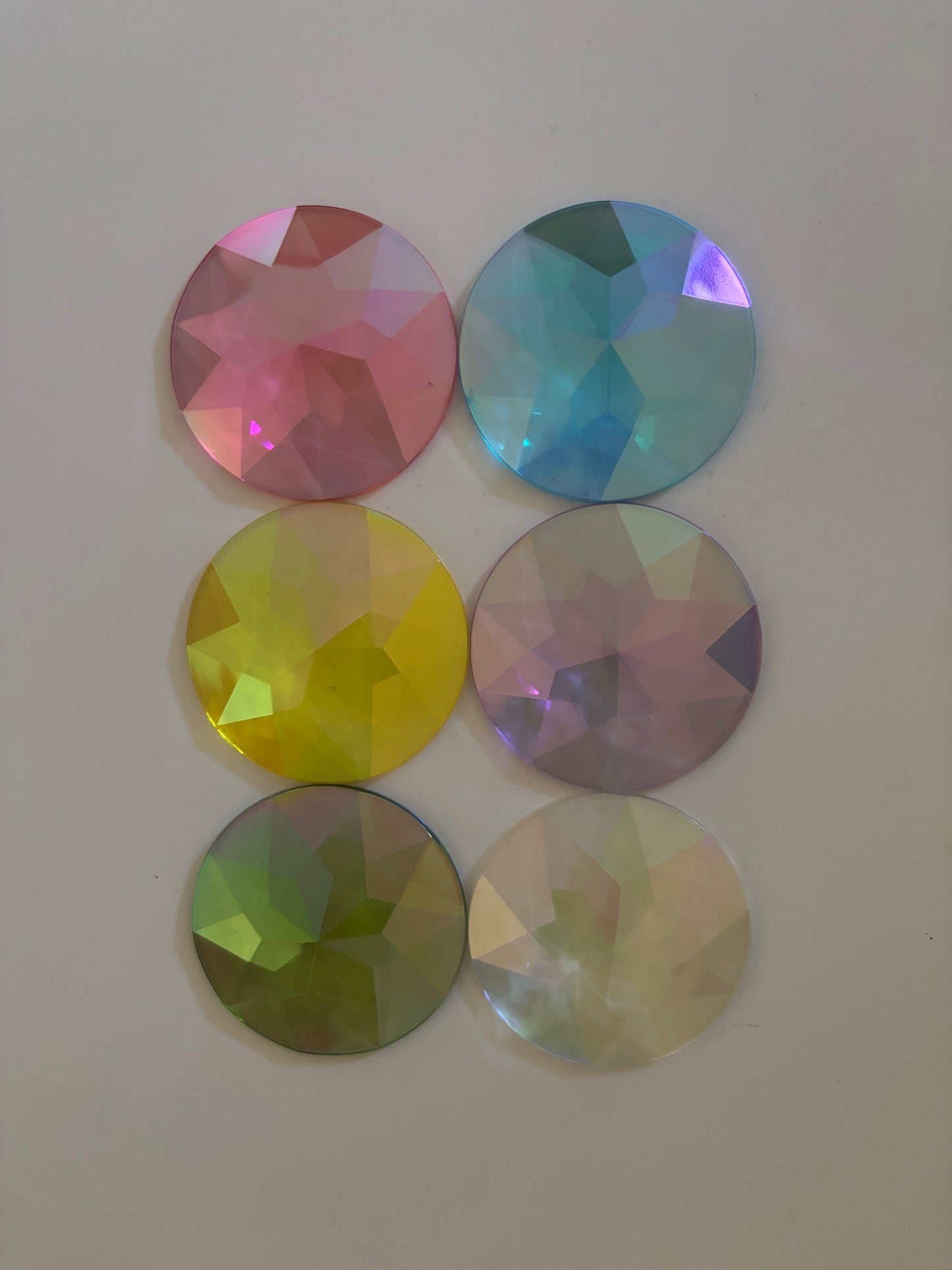 Clear Window Version - Jumbo 5cm Pastel colours acrylic gems (Aurora Borealis) 2026 edition