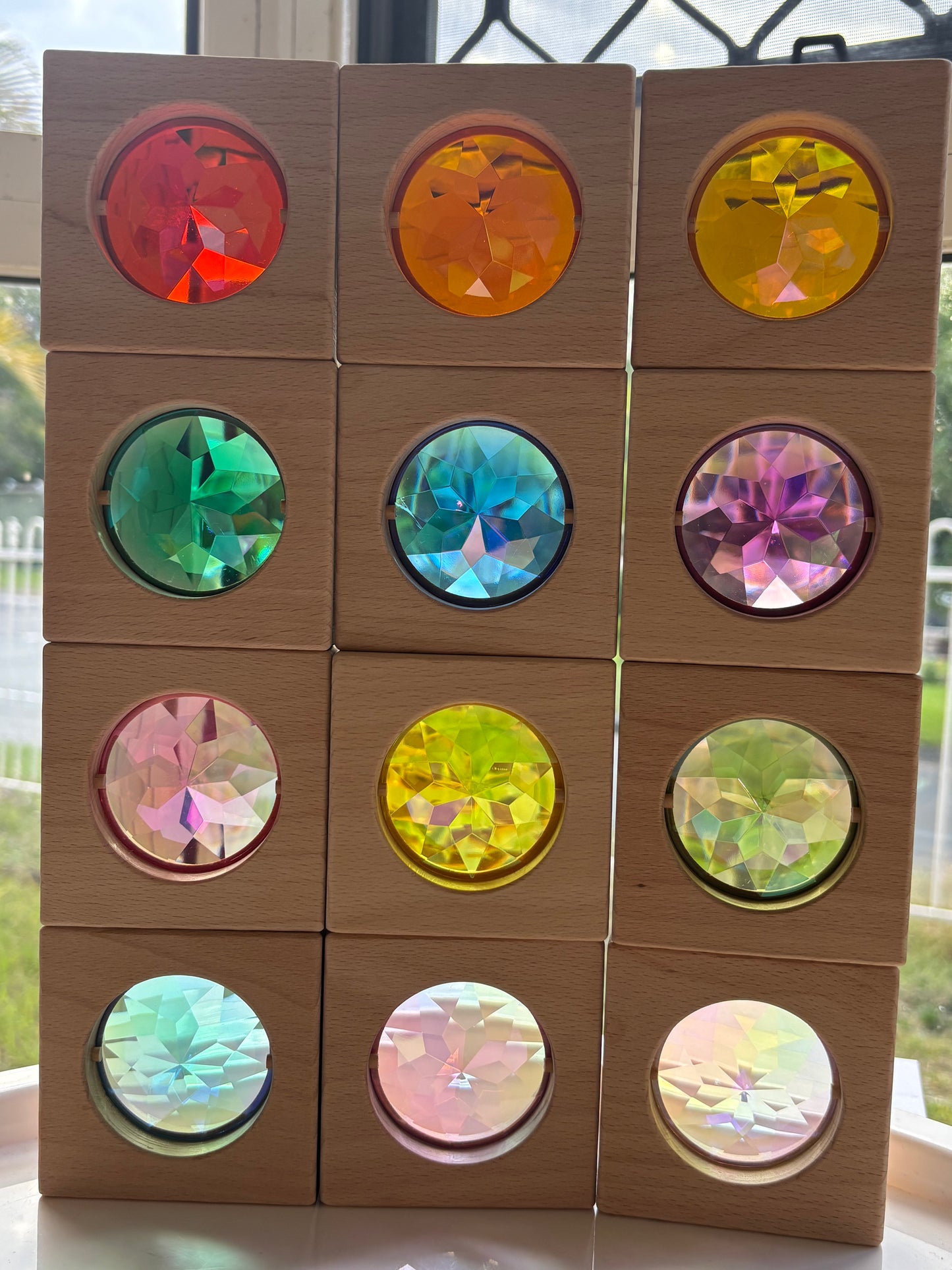 Pre-order only: Jumbo Gem Blocks Bundle (Rainbow 6 pieces + Pastel 6 pieces)