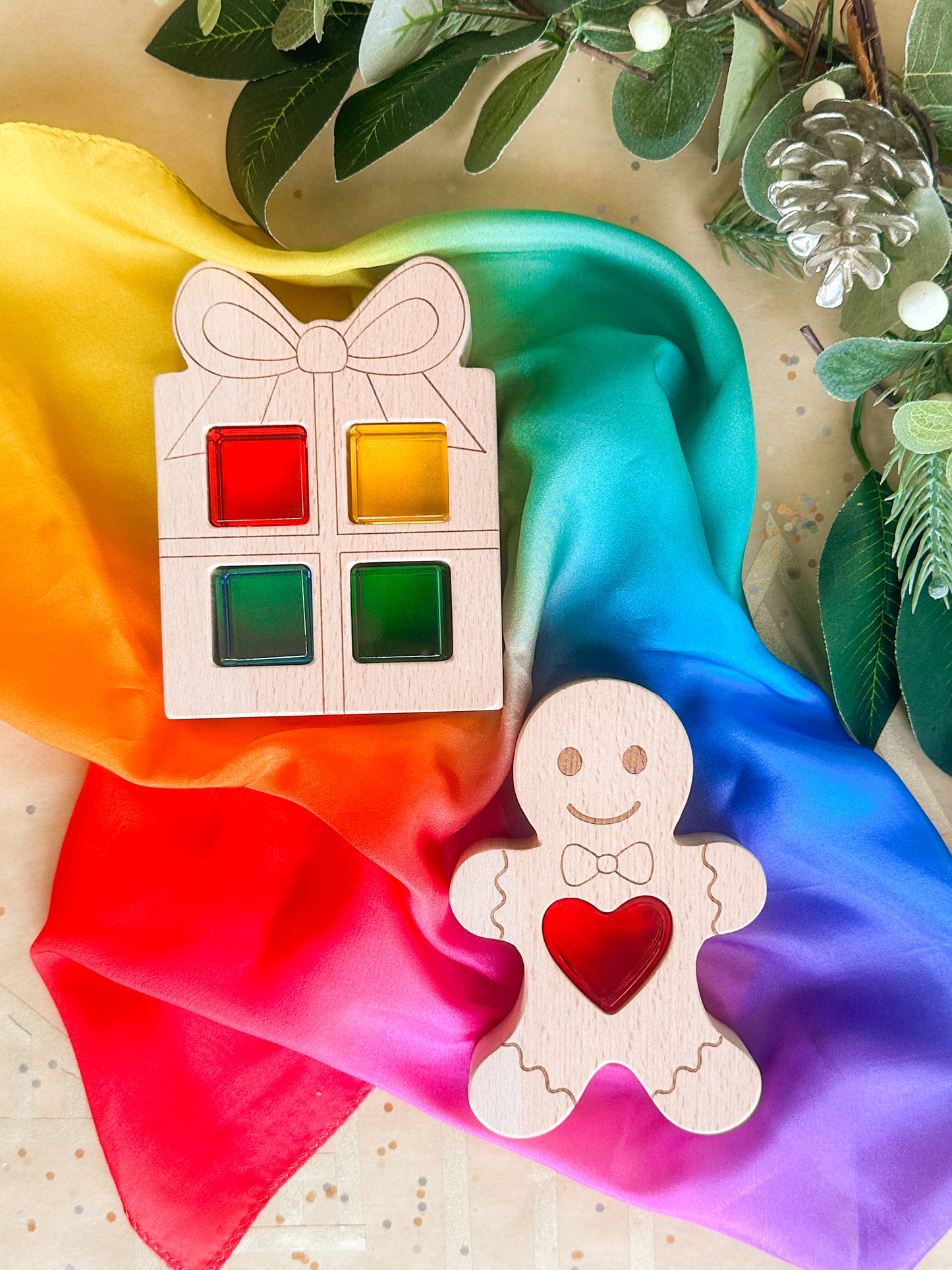 Gingerbread man & Christmas Mini Bundle - with Exclusive Play Silkies Mini Rainbow Silk