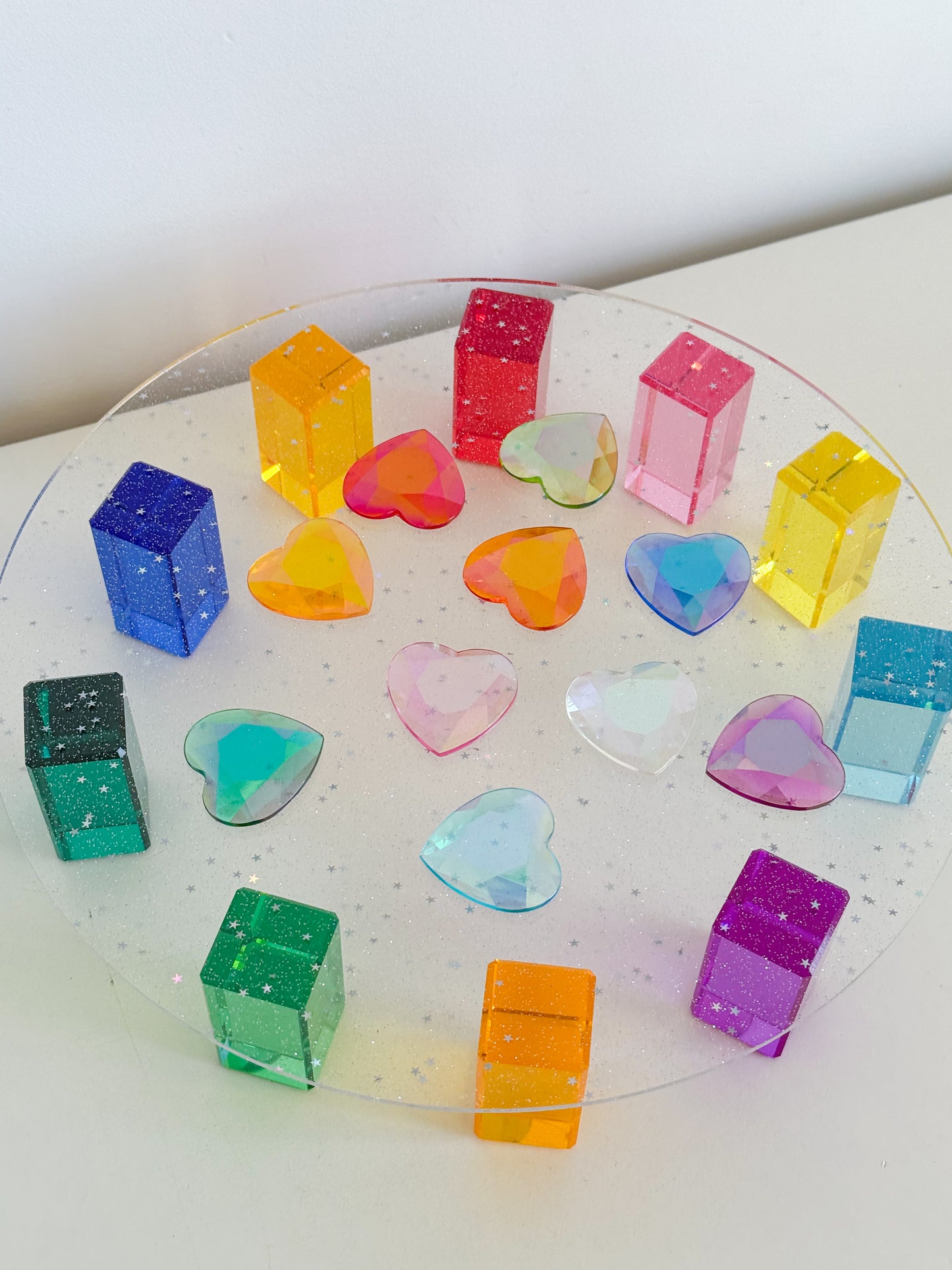 Glitter Acrylic Building Platforms (Round)