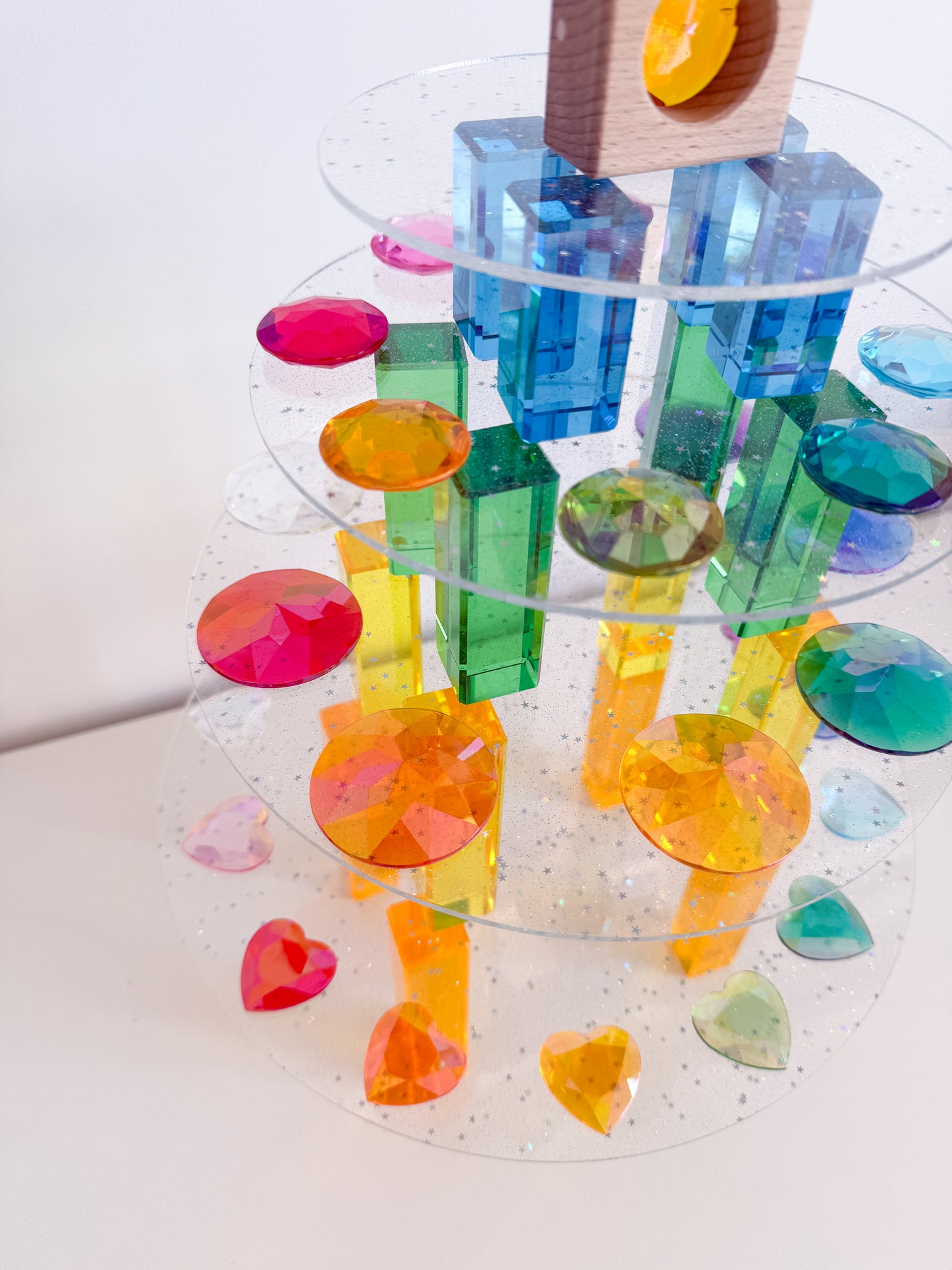Glitter Acrylic Building Platforms (Round)
