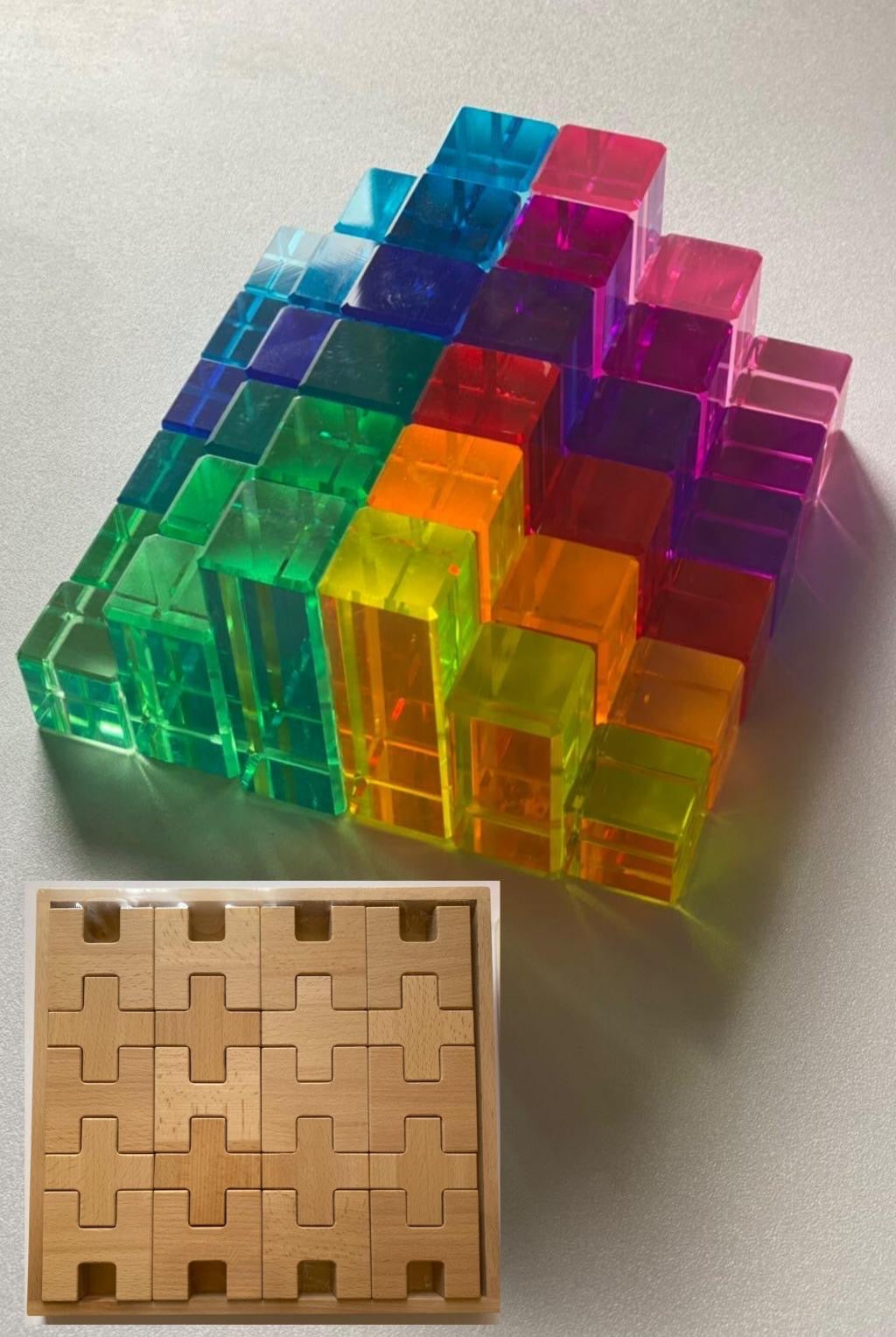 Lucite Rainbow Mountain and H+H blocks