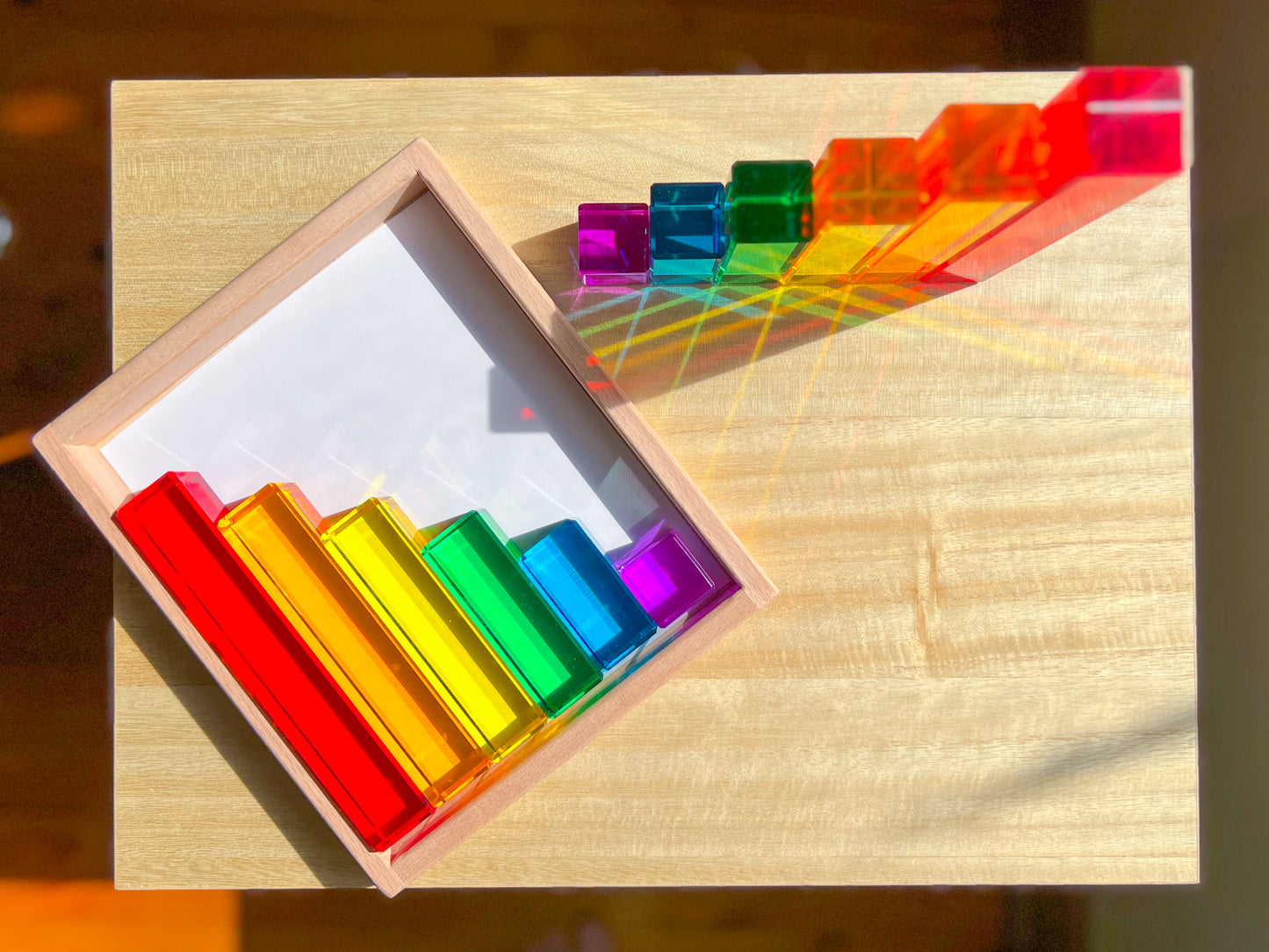 Exclusive Lucite Rainbow Stairs