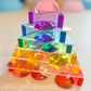 Bundle : Lucite Rainbow Stacking 7 pcs + Glitter Acrylic 6-piece arch set