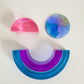 Clear Window Version - Jumbo rainbow colours acrylic gems (Aurora Borealis)