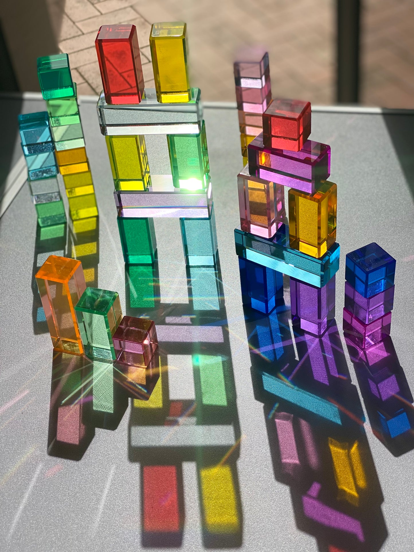 Exclusive Lucite Rainbow Pyramid