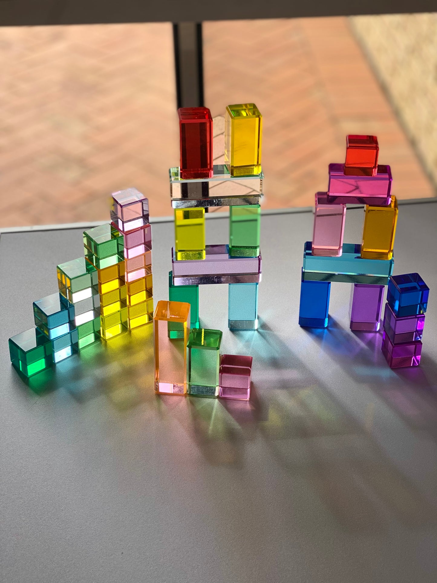 Exclusive Lucite Rainbow Pyramid