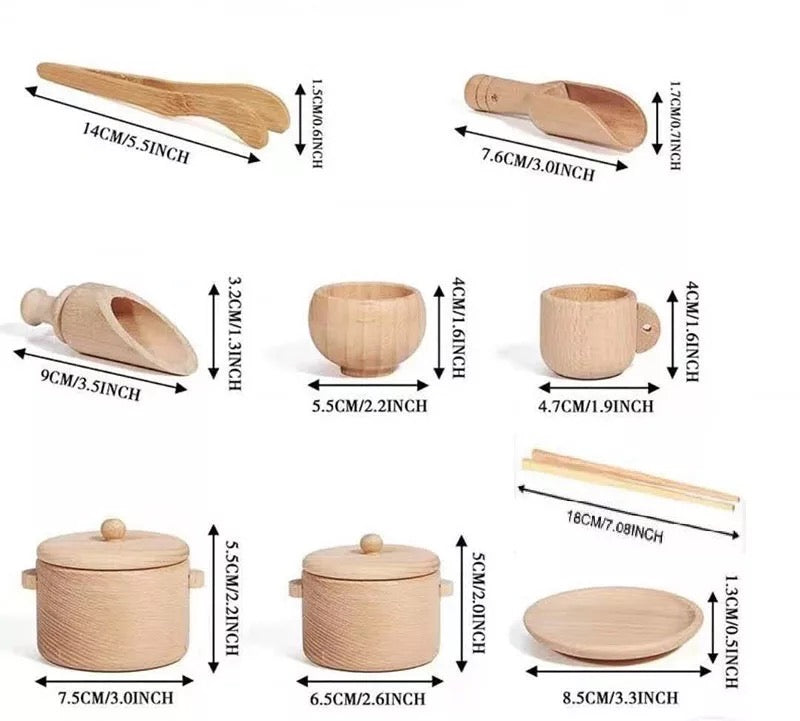 Wooden Sensory Set (11 pieces) – mylittlecreator