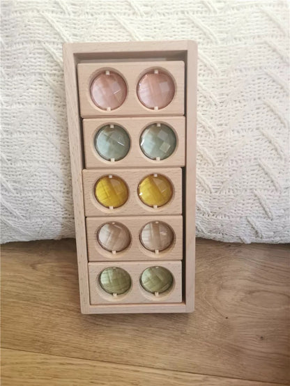 Gemstone wooden blocks