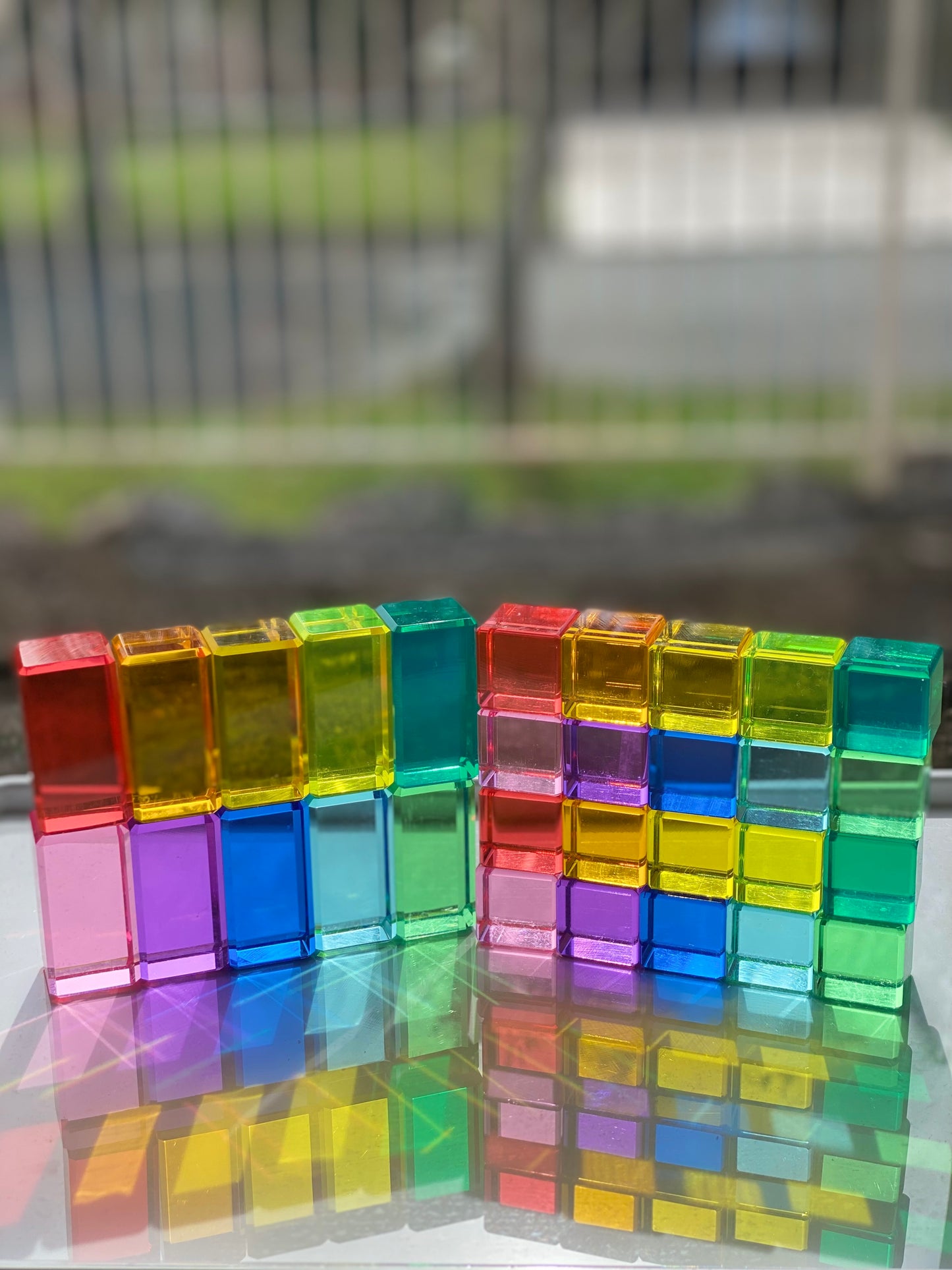 Lucite Bright Rectangle Blocks