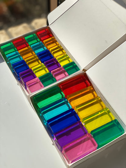 Lucite Bright Rectangle Blocks