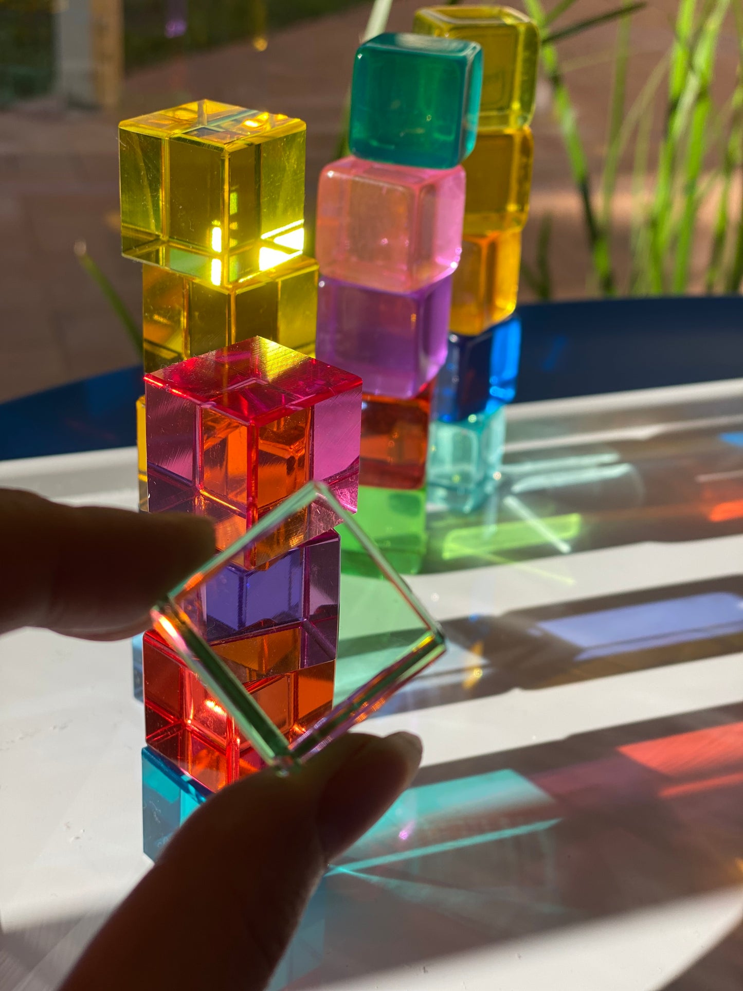 Exclusive Lucite Rainbow Pyramid