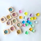 Lucite and gemstone blocks set (rainbow and pastel)