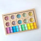 Lucite and gemstone blocks set (rainbow and pastel)